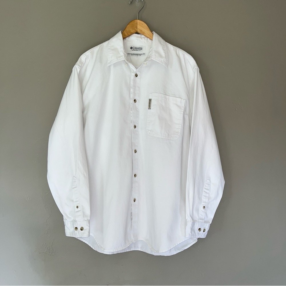 Columbia Heavy Canvas Chore Outdoor Workwear Utility Gorpcore Oversized Shirt L